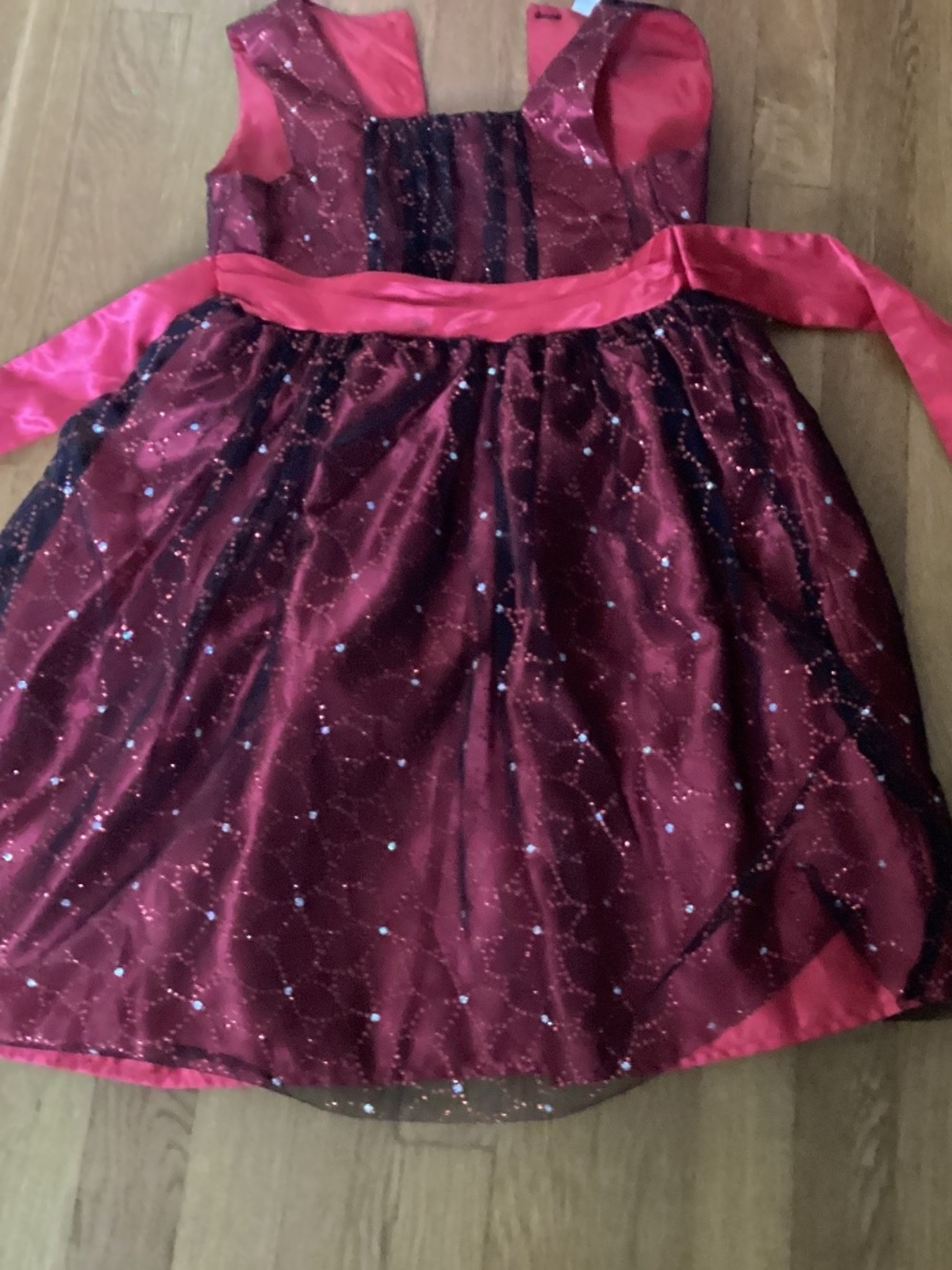 Formal red and black sparkly girls dress size 7